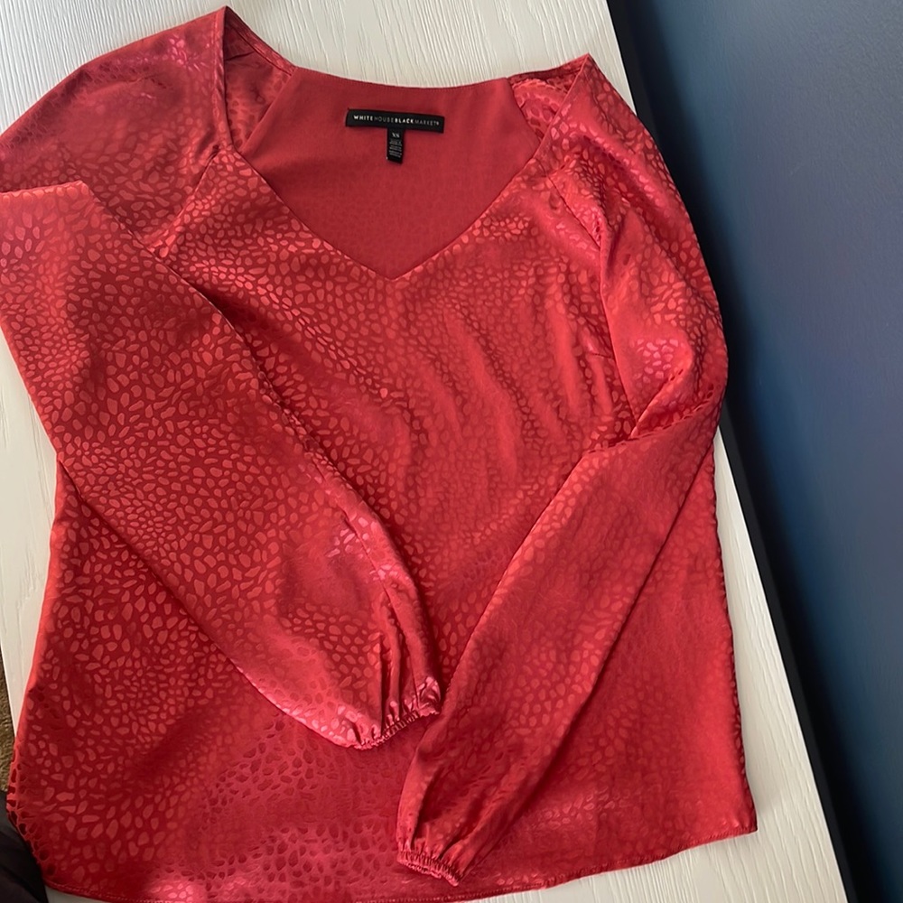White House Black Market Long Sleeve Blouse
